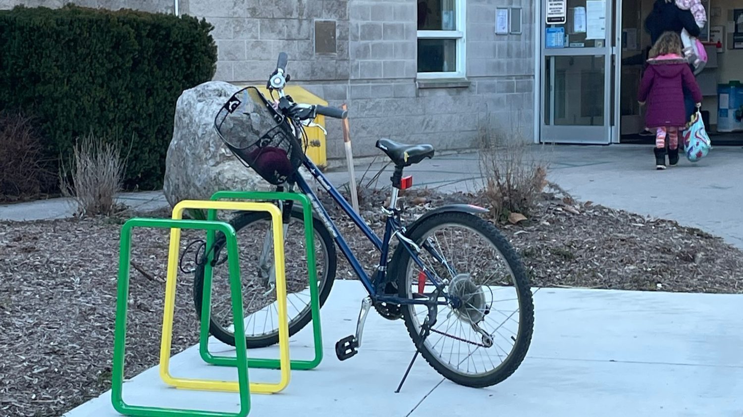 Brightly painted Iconic Bike Racks at Southside Aquatic Centre