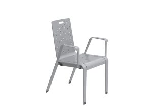 MCH-2700-00029: ALUM Chair, Laser Design 3 - Fusion Pattern, with Arms, Freestanding