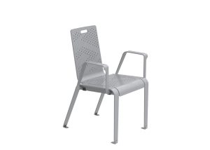 MCH-2700-00032: ALUM Chair, Laser Design 4 - Summit Pattern, with Arms, Surface Mount