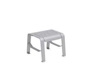 MTB-2700-00007: ALUM Lounge Table/Footrest, Laser Design 1 - Prosecco Pattern, Surface Mount