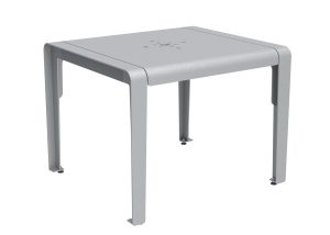 MTB-2700-00019: ALUM Table, Laser Design 3 - Fusion Pattern, Freestanding, Umbrella Hole