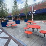 FAVA Cluster Seating on mall patio