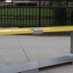 MBE-3000-00030: L-Series Backless Metal Bench with Skate Deterrents