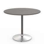 MTB-1800-00001: Battery Café Table, 36in D, Stainless Steel Base, Steel Powdercoated top - Bronze 14 Gloss