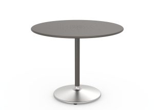 MTB-1800-00001: Battery Café Table, 36in D, Stainless Steel Base, Steel Powdercoated top - Bronze 14 Gloss