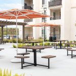 400 Cluster Seating on patio at apartment complex