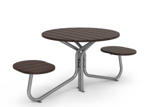 MTB-2800-00094 FAVA Cluster Seating, 2 Seats, Thermally Modified Ash Wood, Wheelchair Accessible