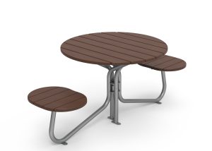 MTB-2800-00095 FAVA Cluster Seating, 2 Seats, Ipe Wood, Wheelchair Accessible